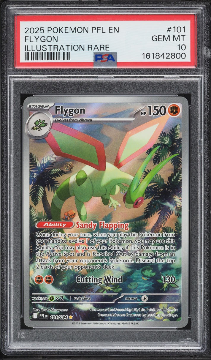 2025 Pokemon Mega Evolution Phantasmal Flames IR Flygon #101 PSA 10 GEM MINT