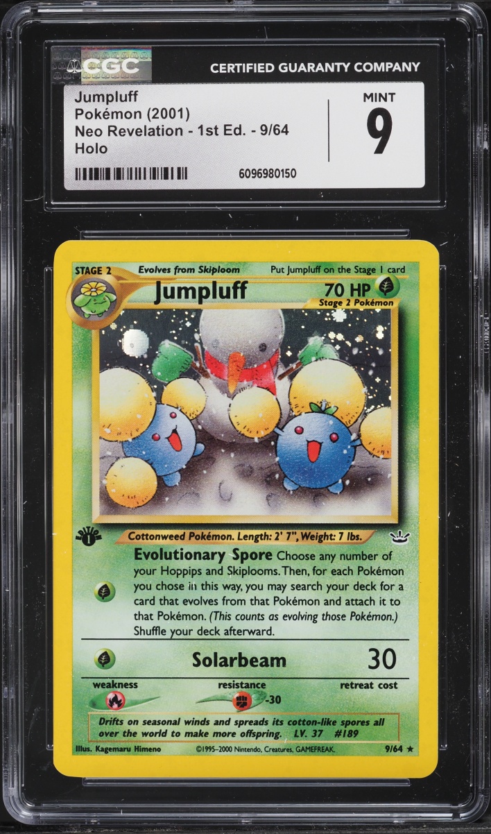 2001 Pokemon Neo Revelation 1st Edition Holo Jumpluff #9 CGC 9 MINT