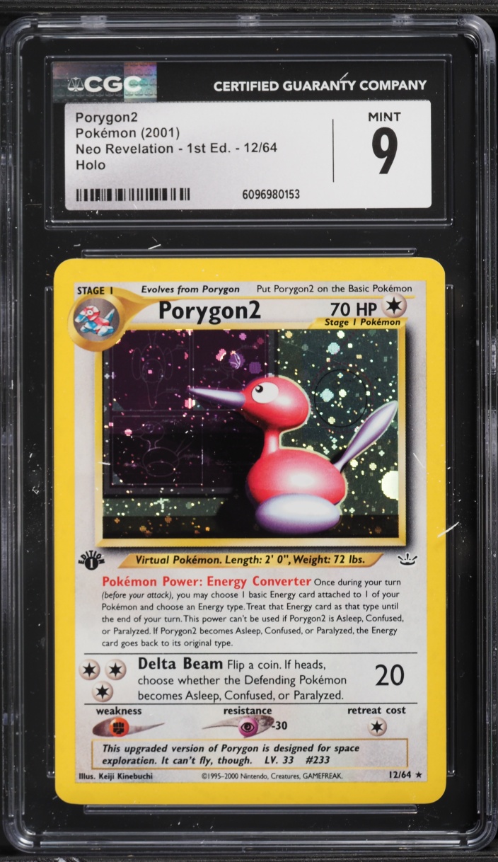 2001 Pokemon Neo Revelation 1st Edition Holo Porygon2 #12 CGC 9 MINT