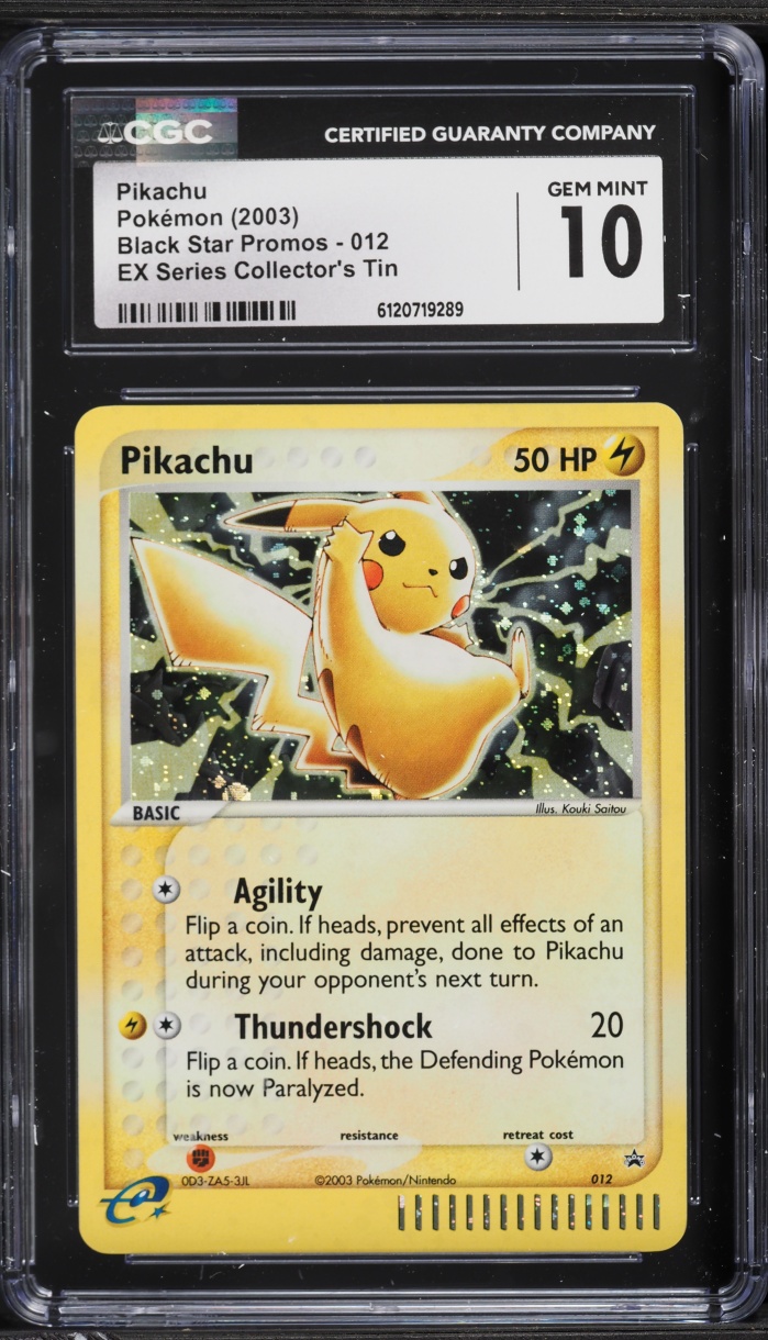 2003 Pokemon Promo EX Series Collector's Tin Holo Pikachu #12 CGC 10 GEM MINT