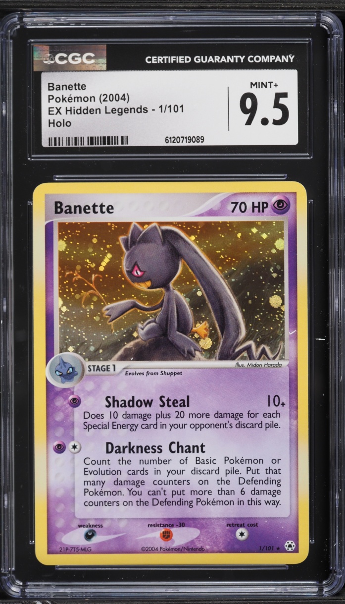 2004 Pokemon EX Hidden Legends Holo Banette #1 CGC 9.5 MINT+