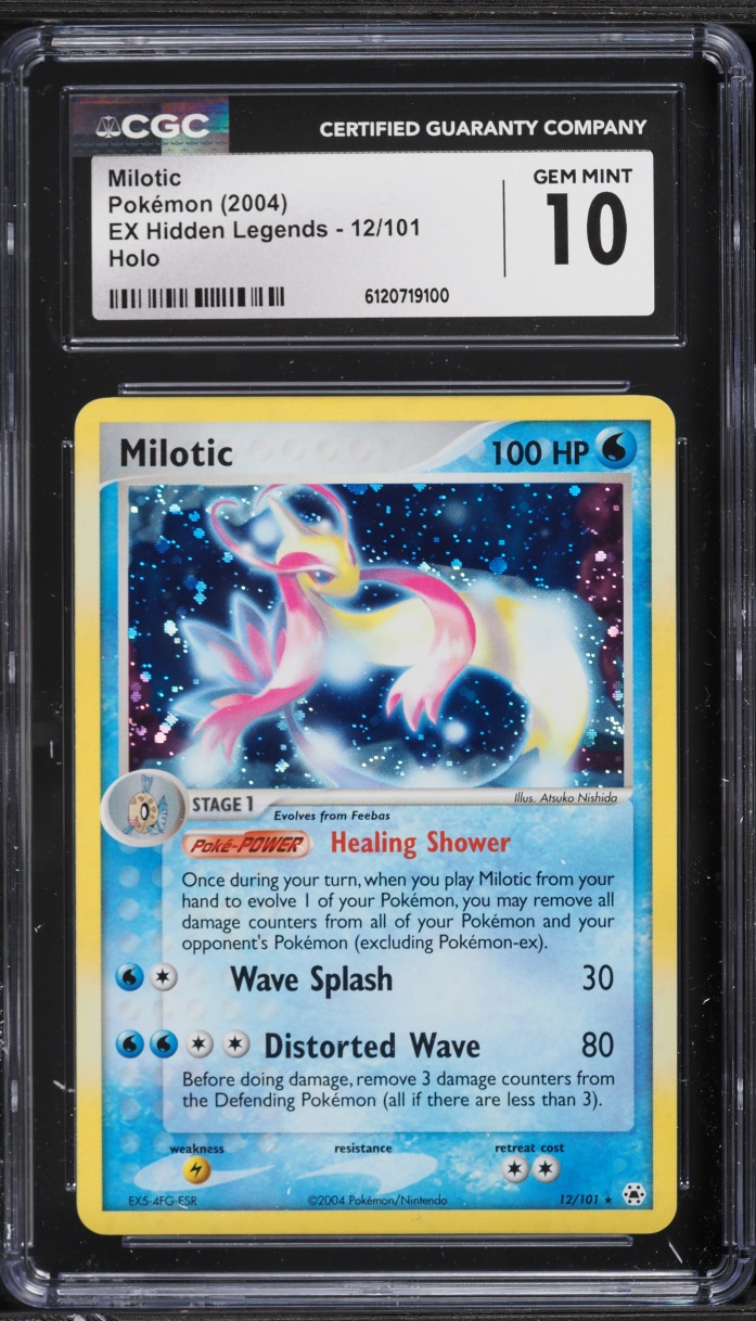 2004 Pokemon EX Hidden Legends Holo Milotic #12 CGC 10 GEM MINT