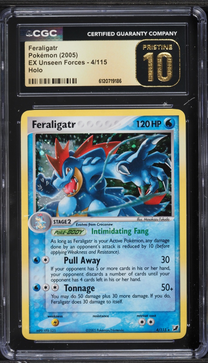 2005 Pokemon EX Unseen Forces Holo Feraligatr #4 CGC 10 PRISTINE
