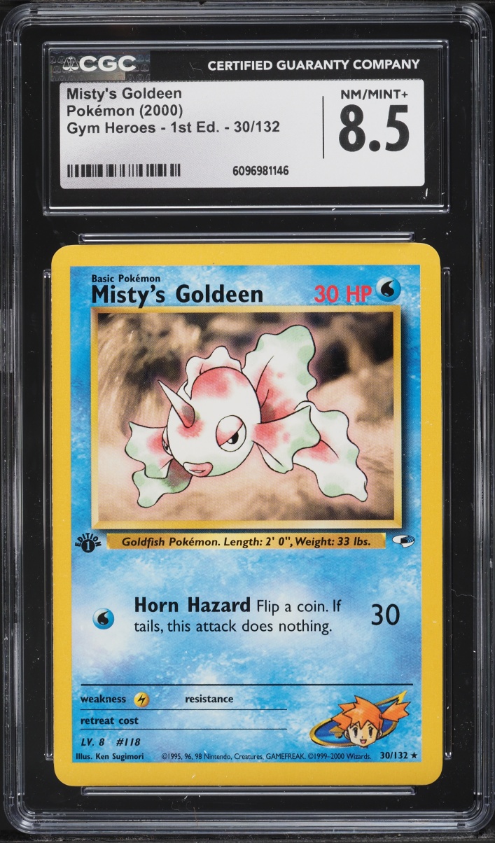 2000 Pokemon Gym Heroes 1st Edition Misty's Goldeen #30 CGC 8.5 NM-MT+