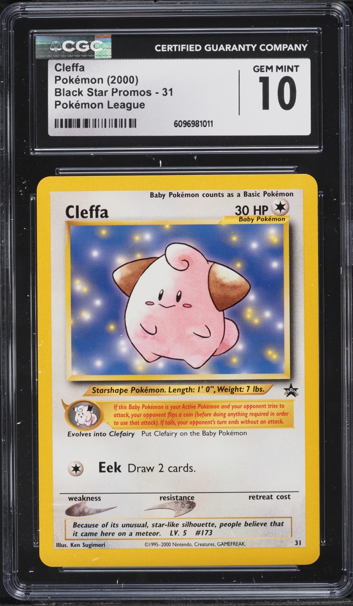 2000 Pokemon League Promo Cleffa #31 CGC 10 GEM MINT