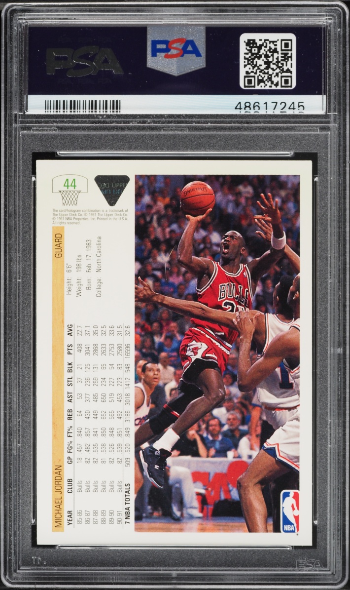1991 Upper Deck Basketball Michael Jordan #44 PSA 9 MINT
