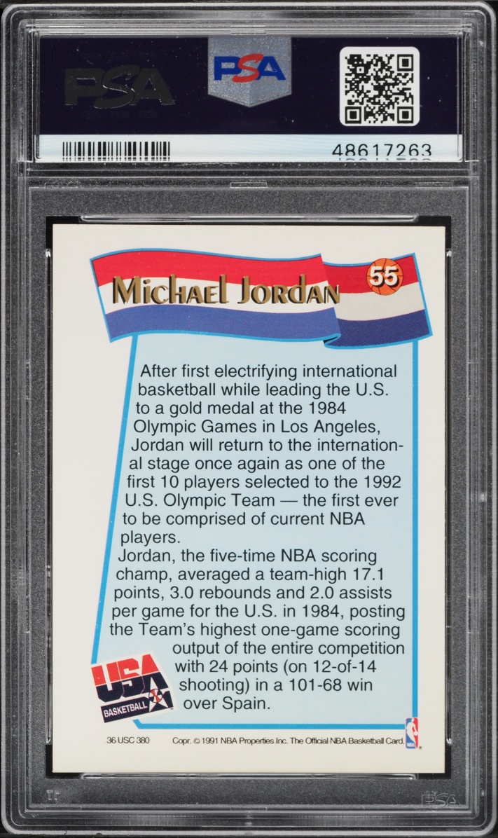 1991 Hoops McDonald's Michael Jordan #55 PSA 8 NM-MT