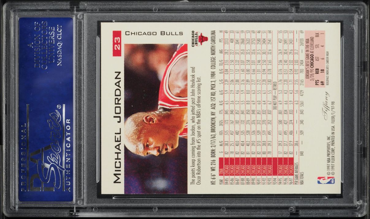 1997 Fleer Tiffany Michael Jordan #23 PSA 10 GEM MINT