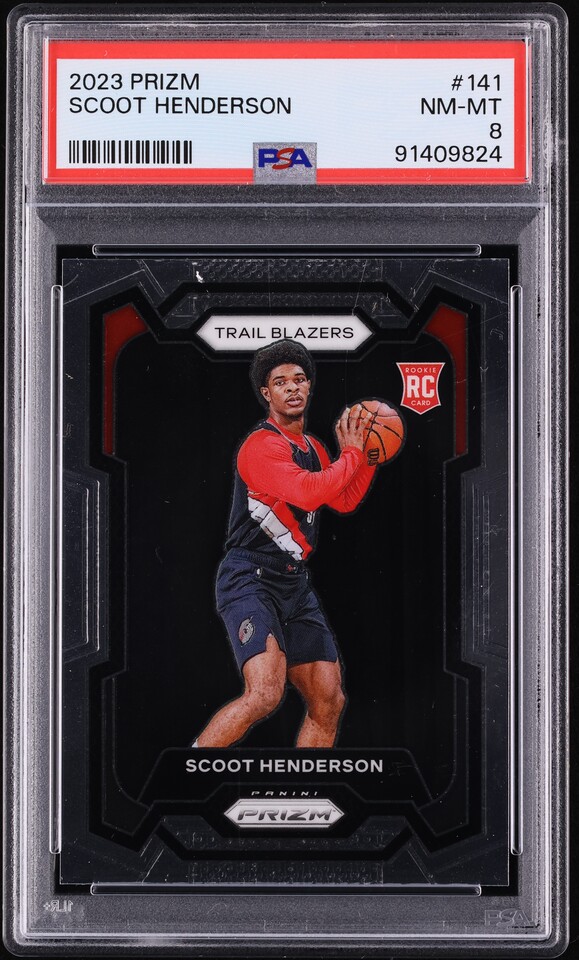 2023 Panini Prizm Scoot Henderson ROOKIE #141 PSA 8 NM-MT