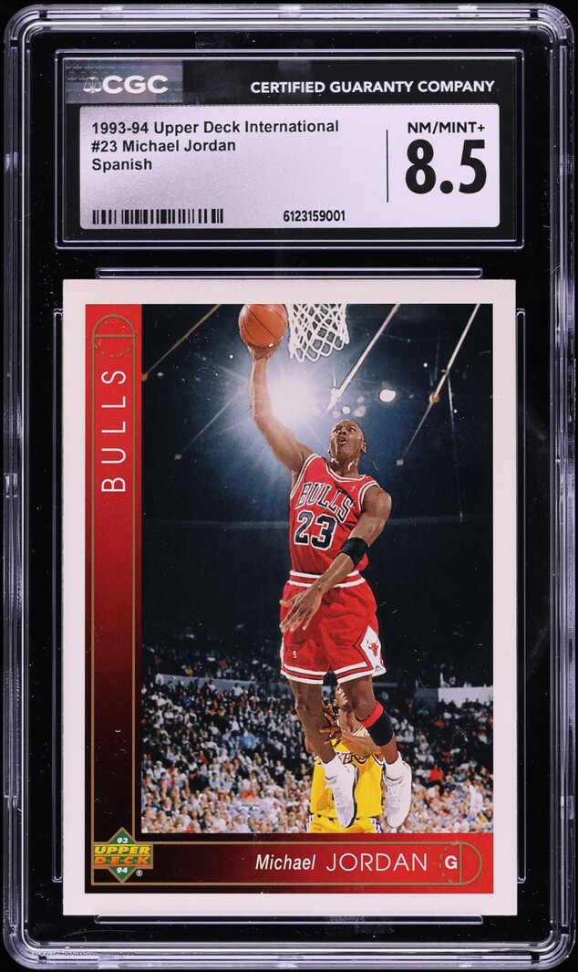 1993 Upper Deck International Spanish Michael Jordan #23 CGC 8.5 NM-MT+