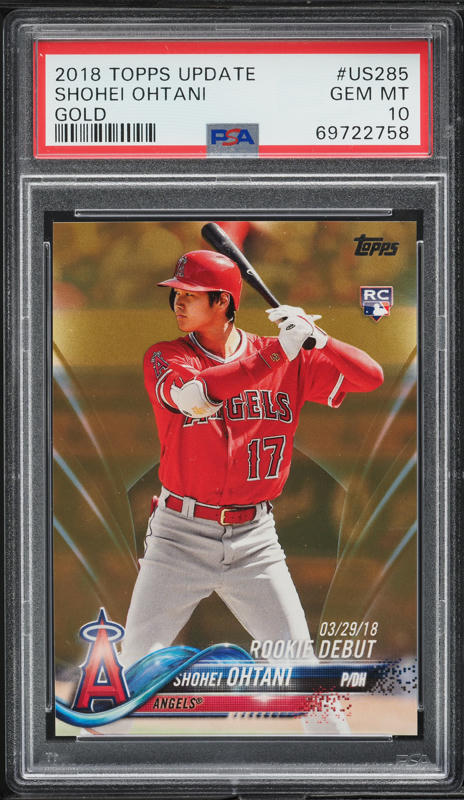 その他 Topps Shohei Ohtani Gold Rookie PSA 10 2018 TOPPS CHROME SHOHEI OHTANI ROOKIE AUTO GOLD WAVE