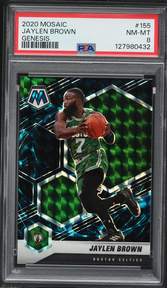 2020 Panini Mosaic Genesis Jaylen Brown #155 PSA 8 NM-MT