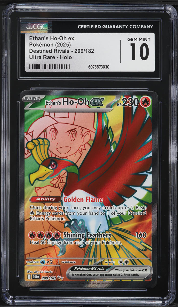 2025 Pokemon SV Destined Rivals Full Art Ethan's HoOh ex