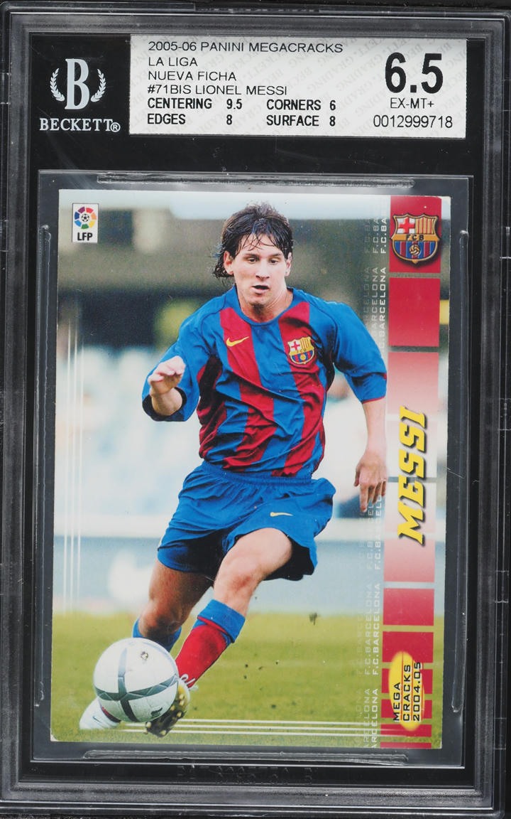 2004 Panini Megacracks La Liga Lionel Messi #71BIS BGS 6.5 EXMT+