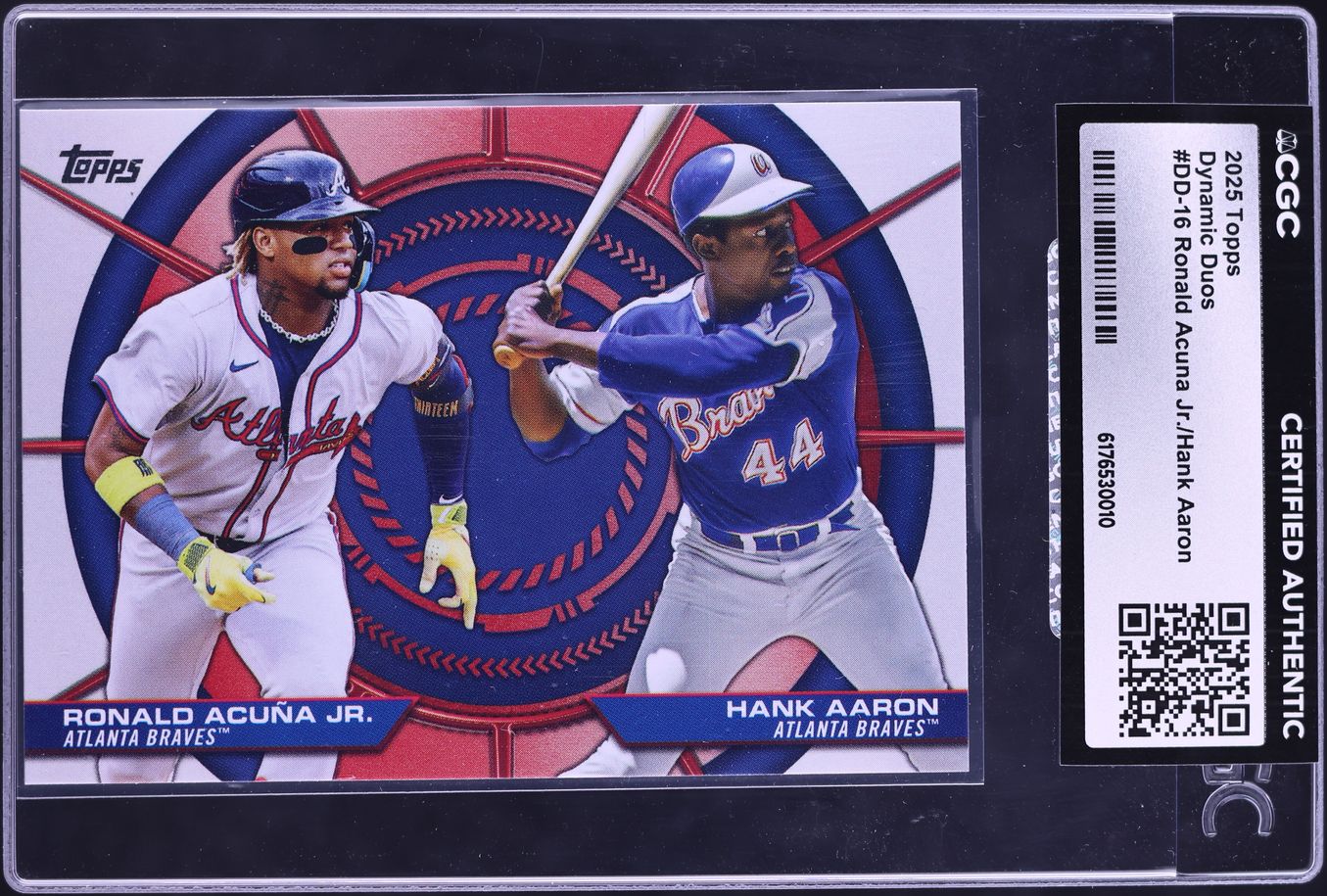2025 Topps Dynamic Duos Ronald Acuna Jr. & Hank Aaron #DD-16 CGC AUTH