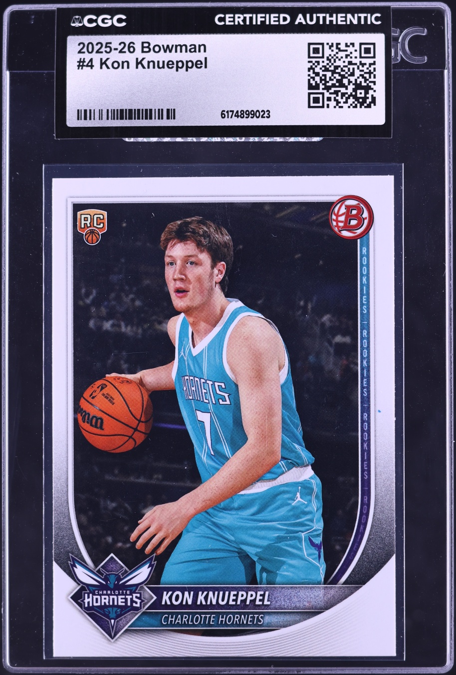 2025 Bowman Basketball Kon Knueppel ROOKIE #4 CGC AUTH