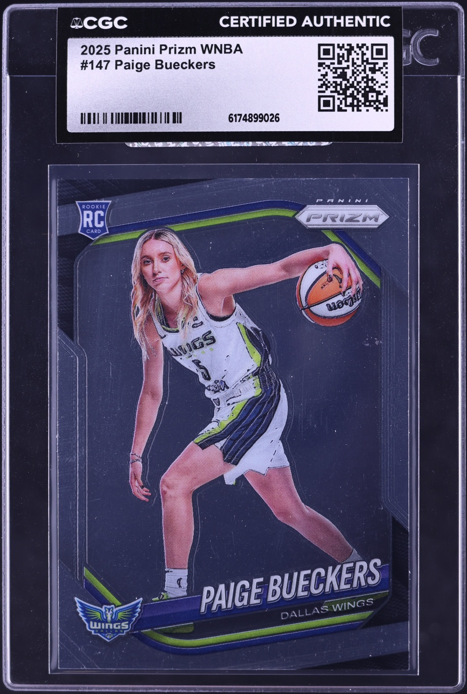 2025 Panini Prizm WNBA Paige Bueckers ROOKIE #147 CGC AUTH