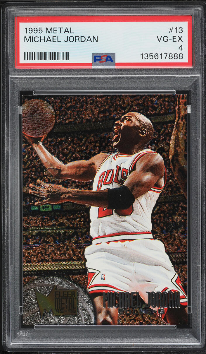 1995 Metal Basketball Michael Jordan #13 PSA 4 VGEX