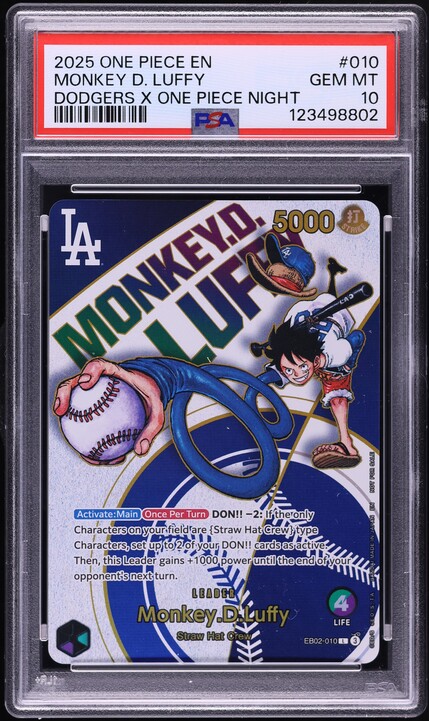 2025 One Piece Promo Dodgers X Night Leader Monkey D. Luffy #EB02