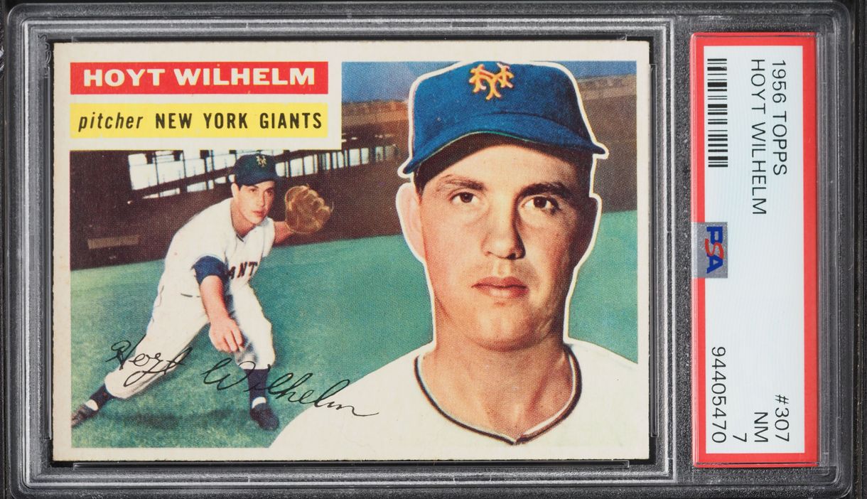1956 Topps Hoyt Wilhelm #307 PSA 7 NRMT
