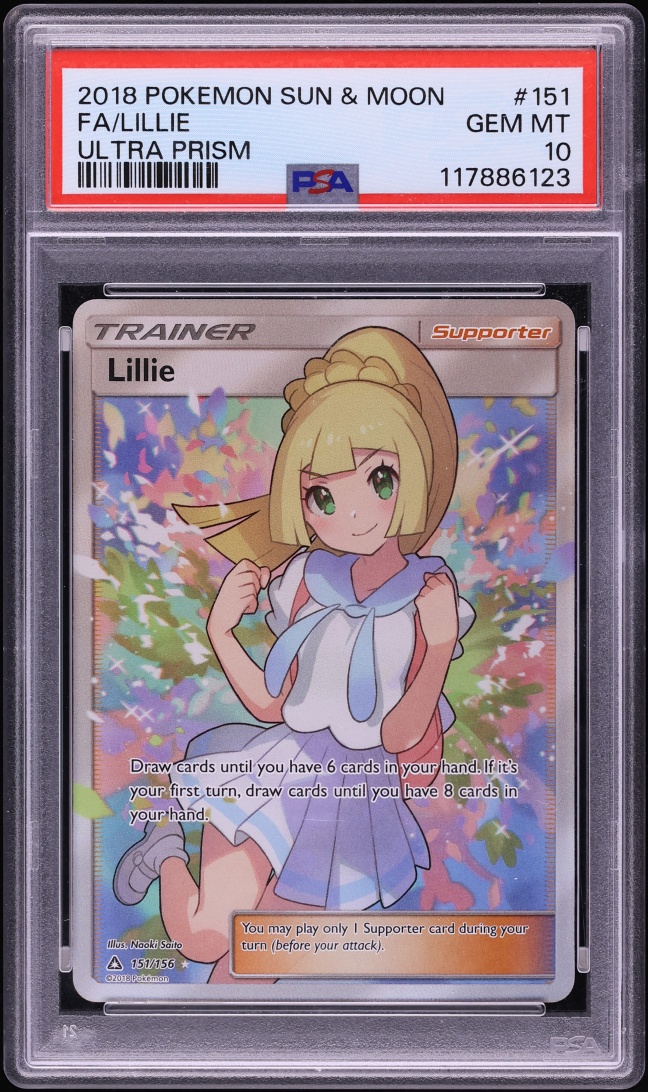 2018 Pokemon Sun & Moon Ultra Prism Full Art Lillie #151 PSA 10 GEM MINT