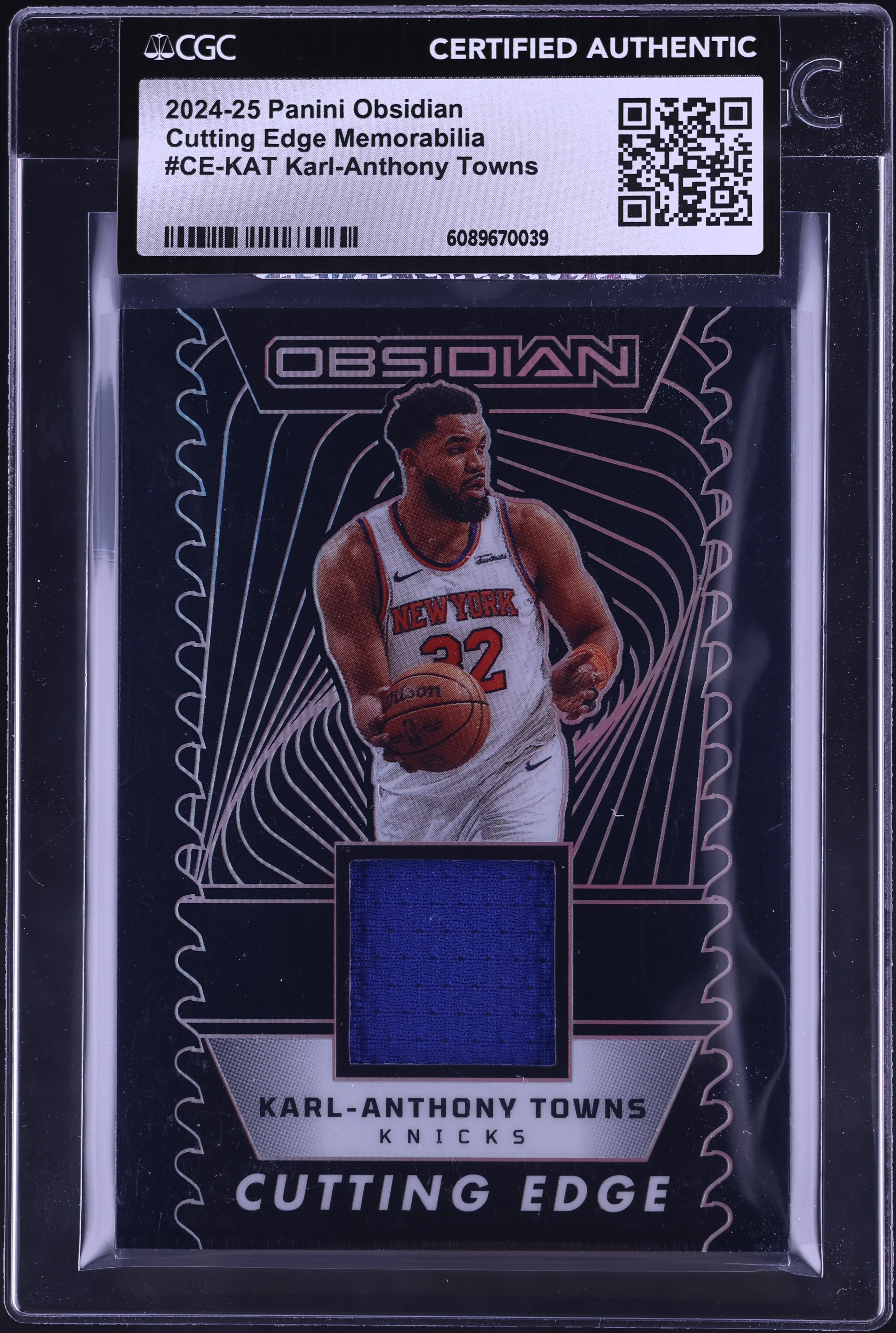 2024 Panini Obsidian Cutting Edge Karl-Anthony Towns PATCH /249