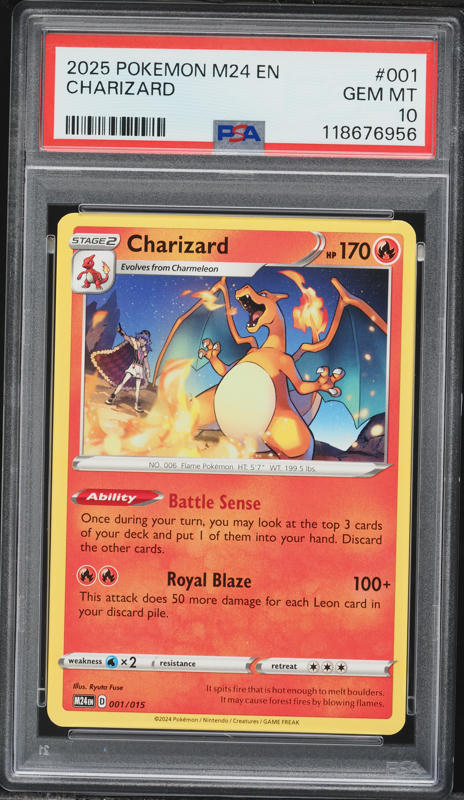 1997 Pokemon Japanese Topsun Green Back Charizard #6 BGS 9 MINT on