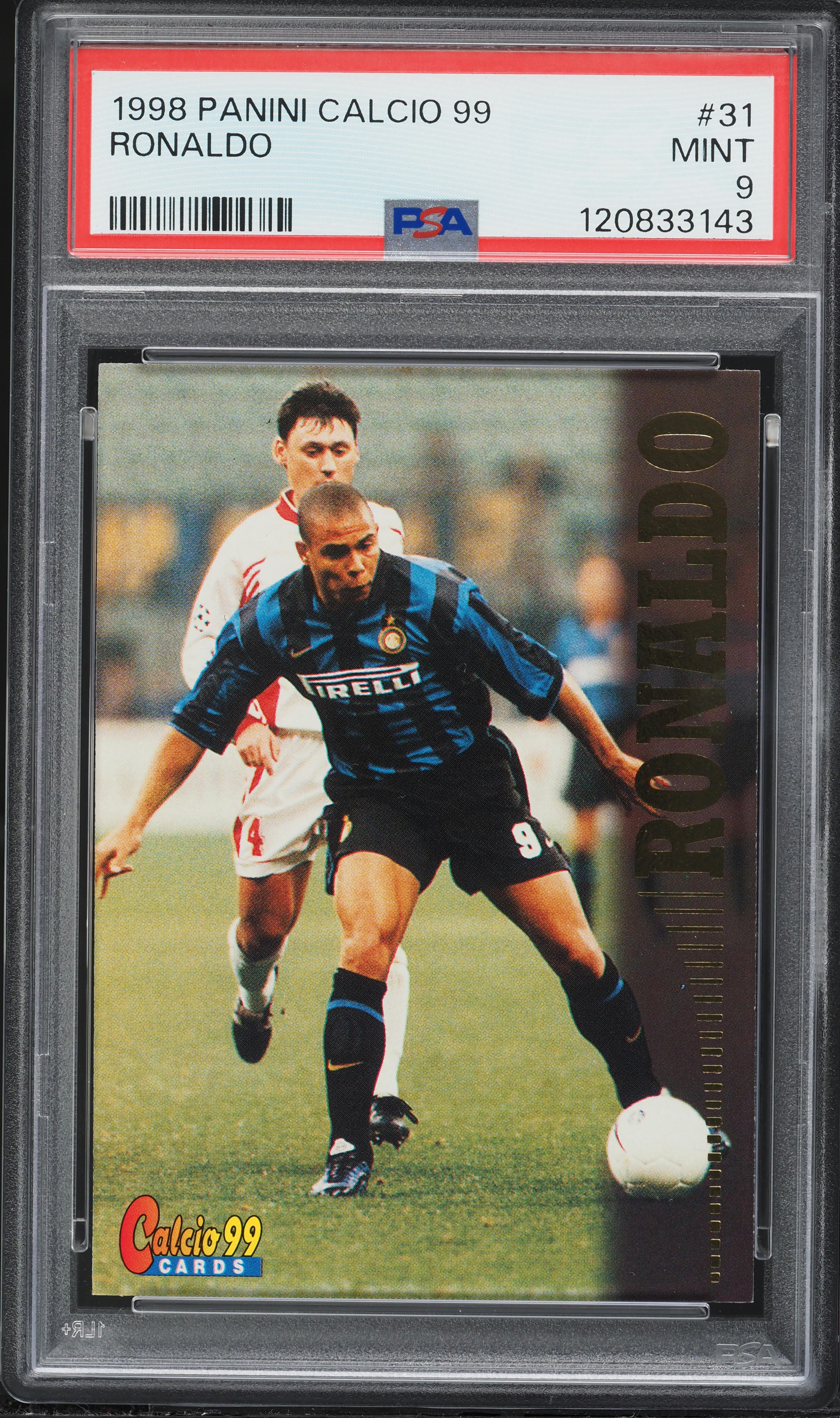 1998 Panini Calcio 99 Ronaldo #31 PSA 9 MINT on Fanatics Collect