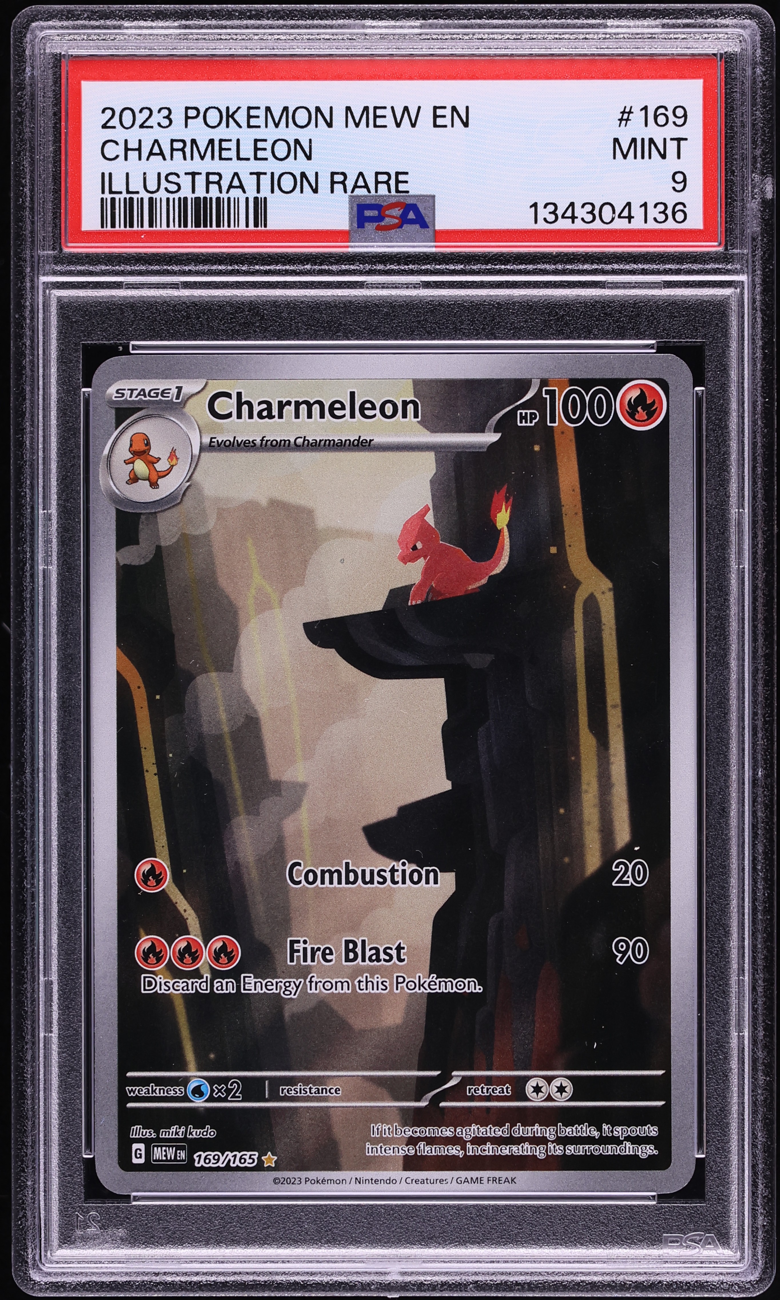 2023 Pokemon Scarlet & Violet 151 IR Charmeleon #169 PSA 9 MINT