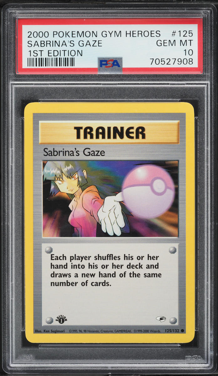 2000 Pokemon Gym Heroes 1st Edition Sabrina's Gaze #125 PSA 10 GEM MINT