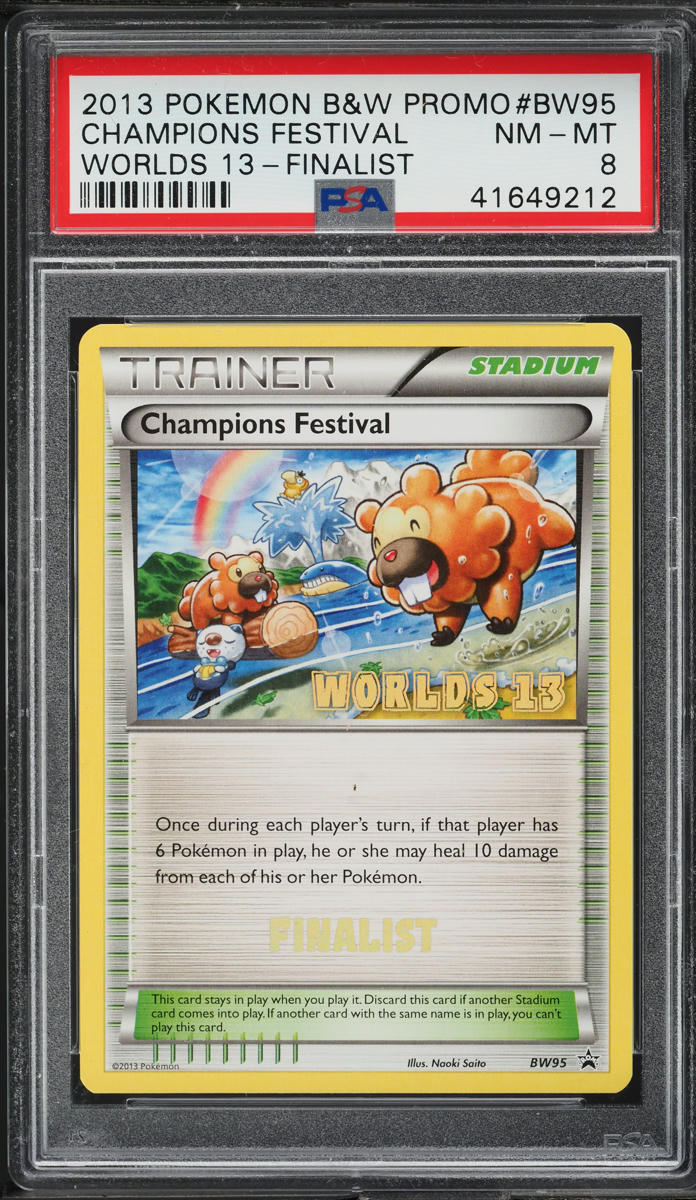 2013 Pokemon BW Promo Worlds '13 Finalist Champions Festival #BW95 PSA 8 NM-MT