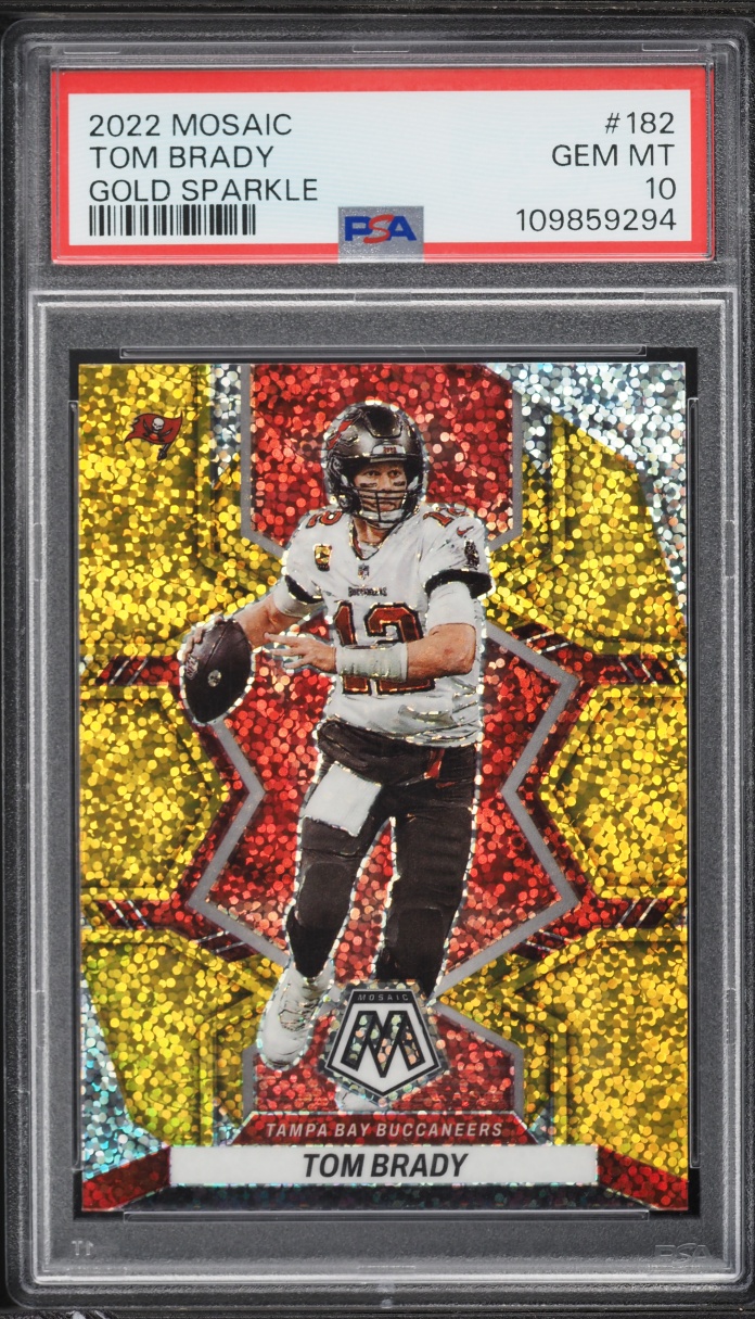 2022 Panini Mosaic Gold Sparkle Tom Brady #182 PSA 10 GEM MINT - Photo 1
