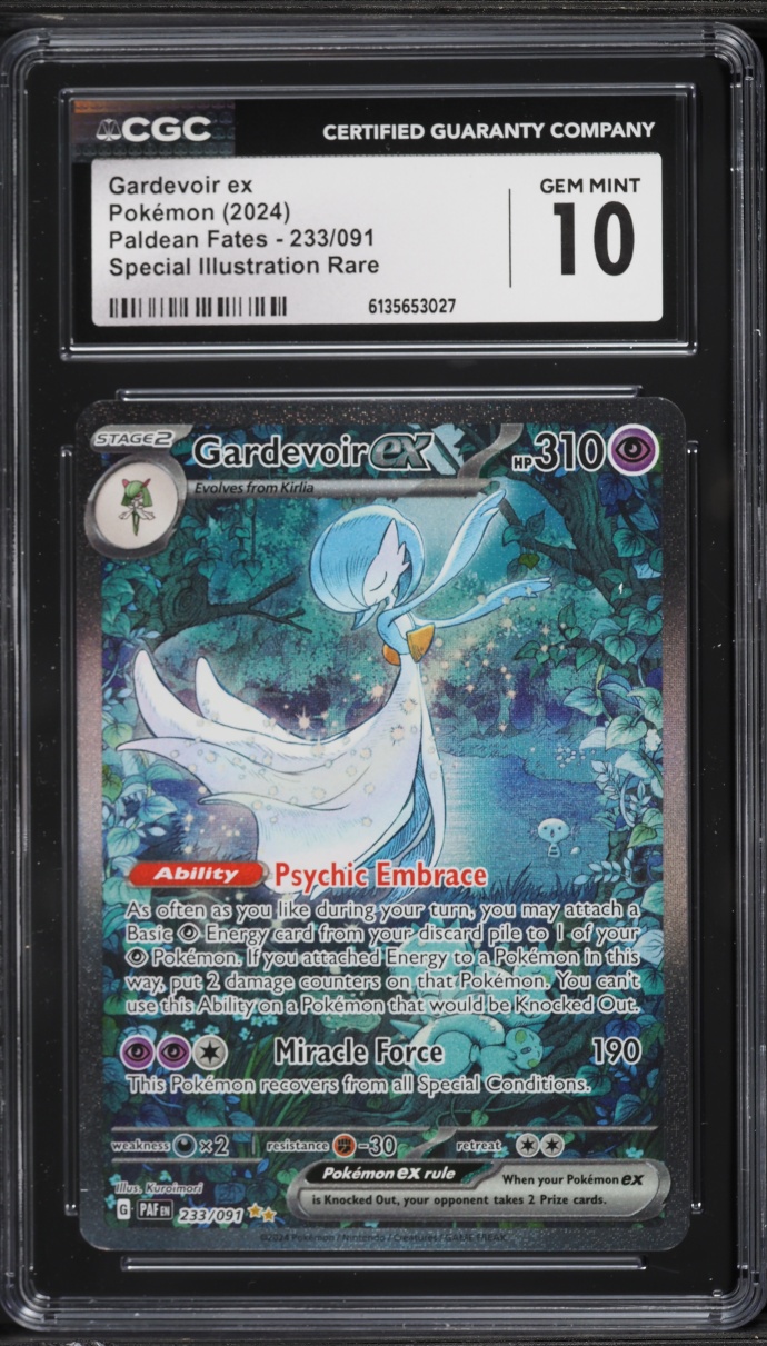 2024 Pokemon Scarlet & Violet Paldean Fates SIR Gardevoir ex #233 CGC 10 GEM MINT