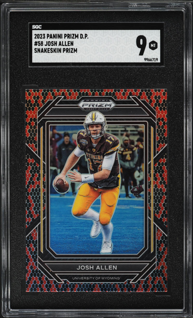 2023 Panini Prizm Draft Picks Snakeskin Josh Allen #58 SGC 9 MINT
