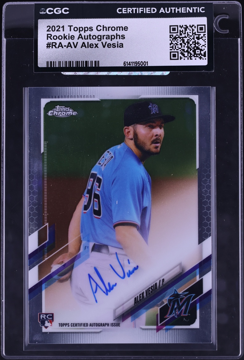 2021 Topps Chrome Alex Vesia ROOKIE AUTO #RA-AV CGC AUTH