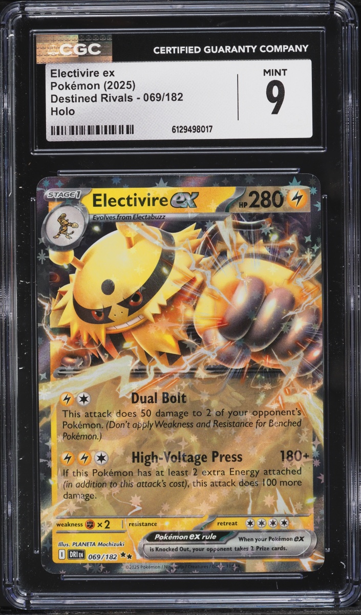2025 Pokemon Scarlet & Violet Destined Rivals Holo Electivire ex #69 CGC 9 MINT