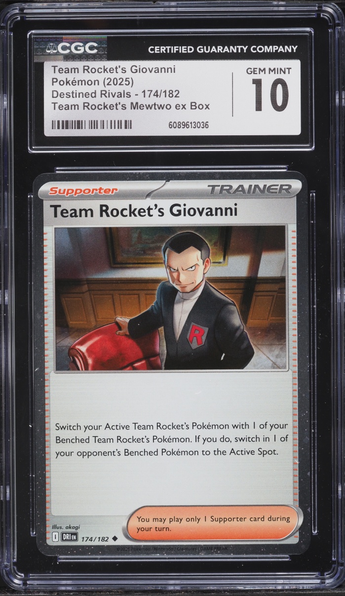 2025 Pokemon Scarlet & Violet Destined Rivals Team Rocket's Giovanni #174 CGC 10 GEM MINT