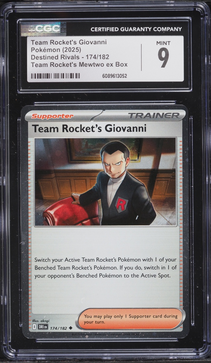 2025 Pokemon Scarlet & Violet Destined Rivals Team Rocket's Giovanni #174 CGC 9 MINT