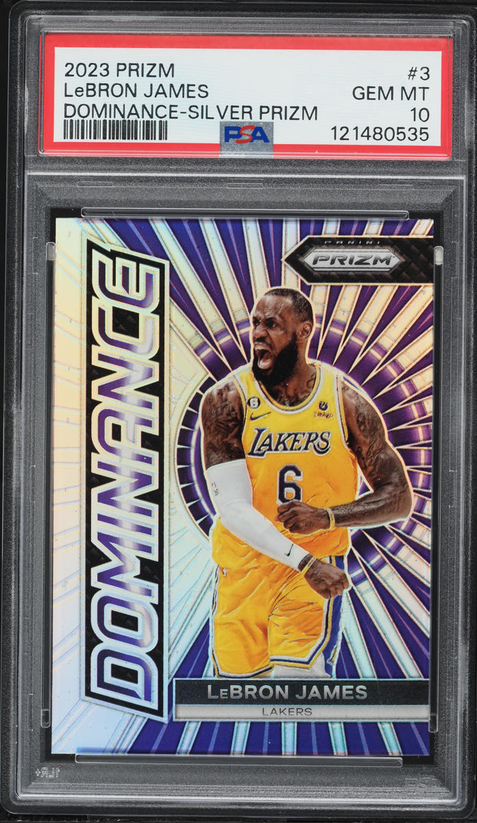 2023 Panini Prizm Dominance Silver LeBron James #3 PSA 10