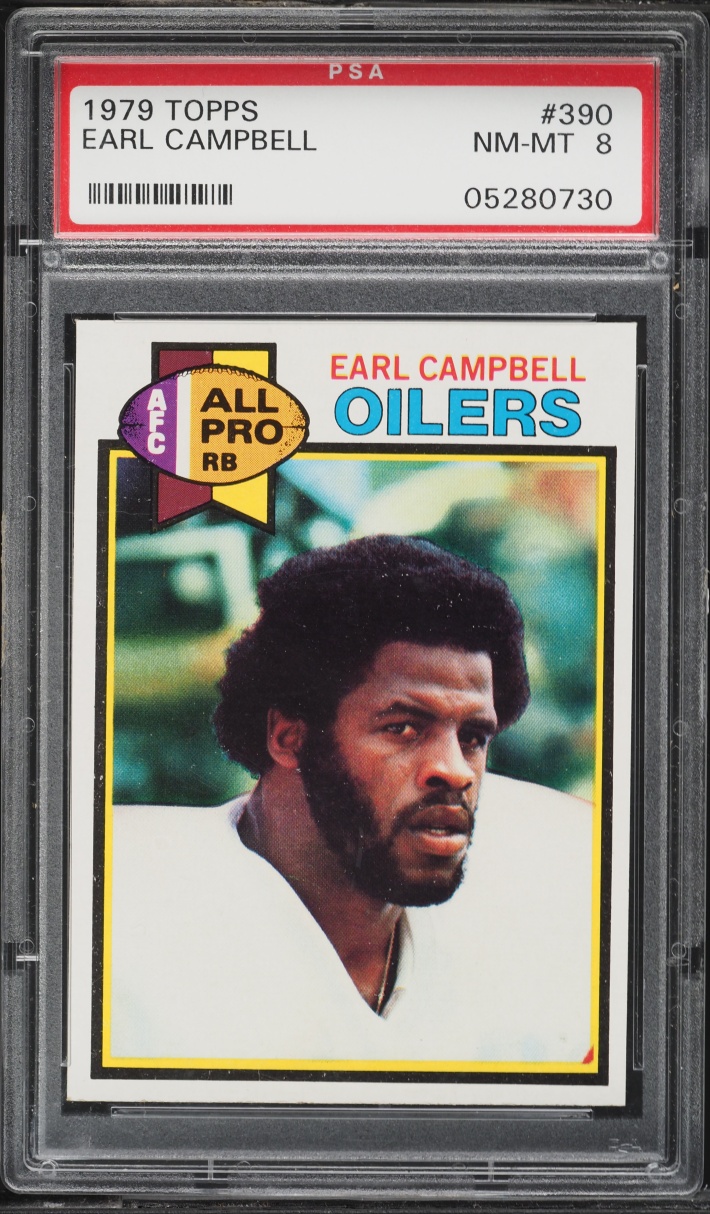 1979 Topps Football Earl Campbell ROOKIE #390 PSA 8 NM-MT