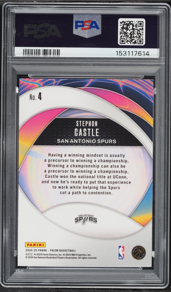 2024 Panini Prizm Instant Impact Stephon Castle ROOKIE #4 PSA 9 MINT