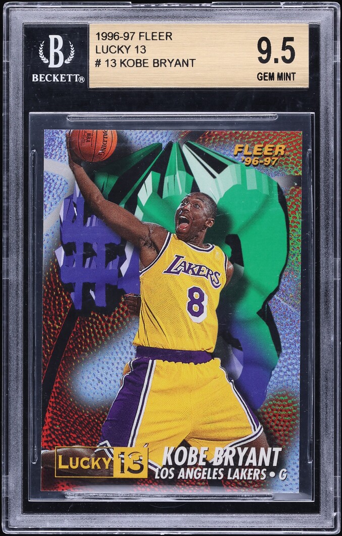 1996 Fleer Lucky 13 Kobe Bryant ROOKIE #13 BGS 9.5 GEM MINT