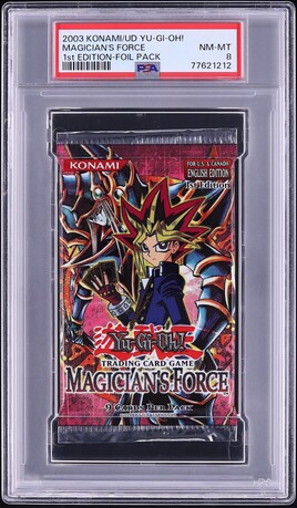 2003 Yu-Gi-Oh! Magician's Force 1st Edition Booster Pack PSA 9