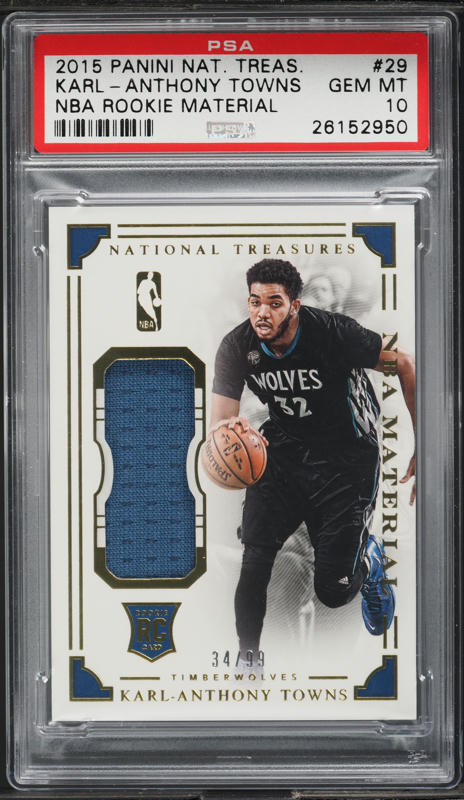 2015 Panini Flawless Diamond Gem Karl-Anthony Towns RC /20 #136