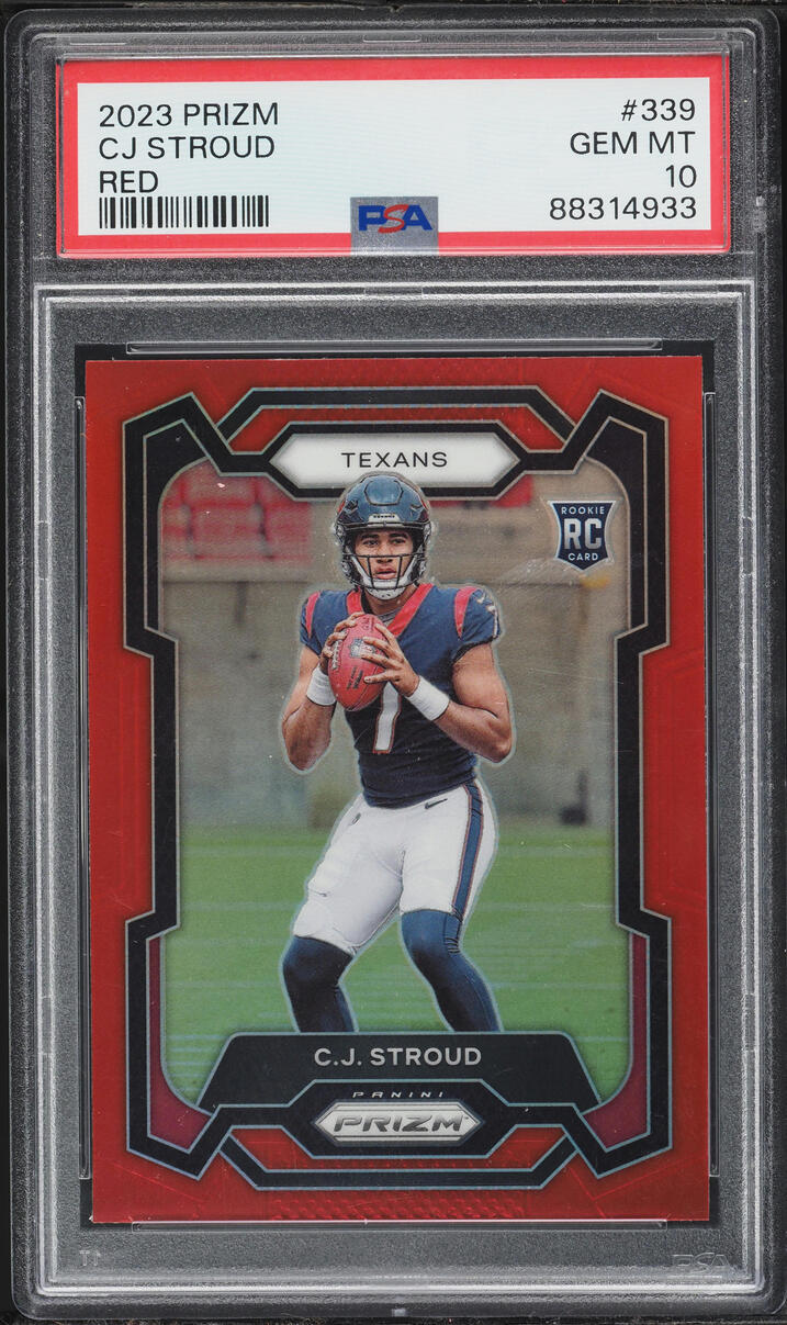 2023 Panini Prizm Red C.J. Stroud ROOKIE #339 PSA 10 GEM MINT