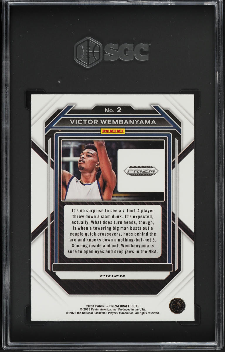 2023 Panini Prizm Draft Picks Green Victor Wembanyama ROOKIE #2 SGC 9.5 MINT+