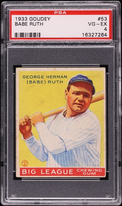 1933 Goudey Babe Ruth #53 PSA 4 VGEX