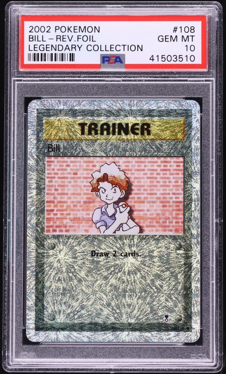 2002 Pokemon Legendary Collection Reverse Holo Bill #108 PSA 10 GEM MINT