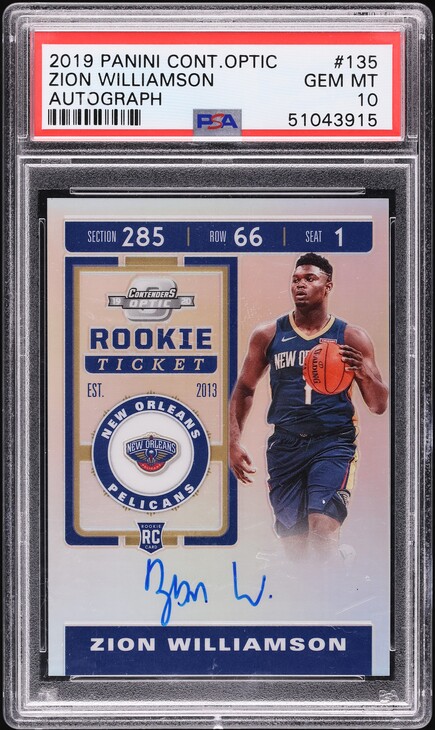 2019 Panini Encased Prime Zion Williamson RC PATCH /25 #RLZWL PSA