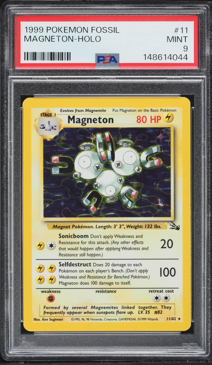 1999 Pokemon Fossil Holo Magneton #11 PSA 9 MINT